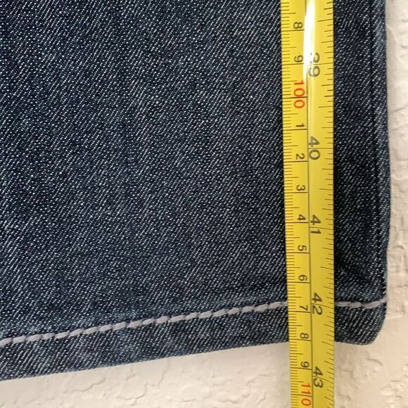 Code Bleu Annette Bootcut Jeans Dark Blue Embellished Embroidered Size 16W - Picture 10 of 12